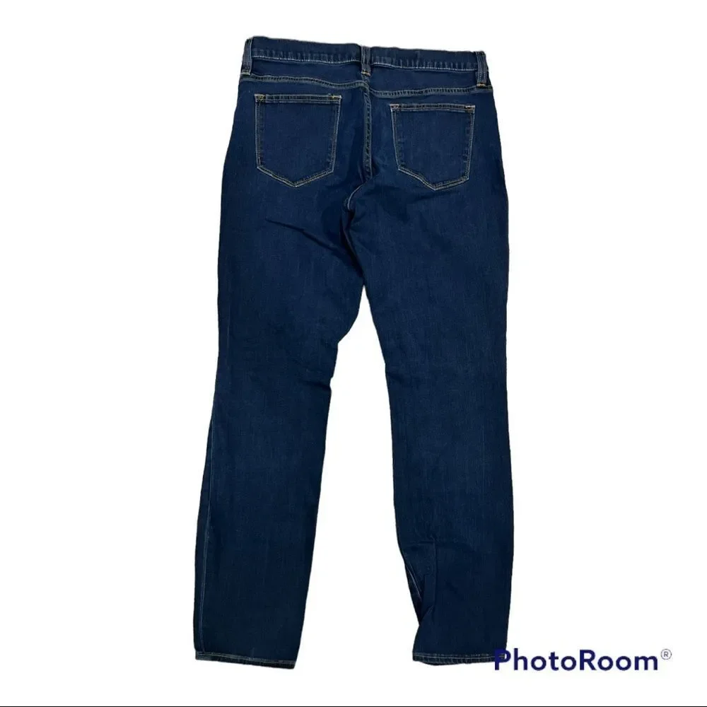 J.CREW Toothpick Skinny Jeans Women's 30 Ankle Blue Dark Wash Denim